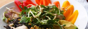 Black Bean Spaghetti Bowl / Tahini Dressing {Vegan}