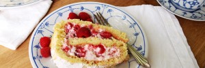 Biskuitrolle with Raspberry Cream {5 Ingredient German Dessert}