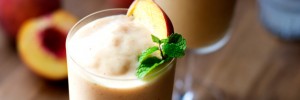 Peach Lassi with Cardamom & Mint