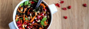Wild Rice Salad with Pomegranate & Pine Nuts