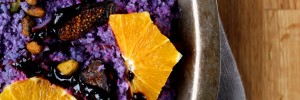 Cauliflower Couscous with Black Garlic Dressing