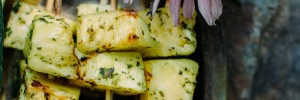 Grilled Pineapple with Jalapeño Basil Sugar
