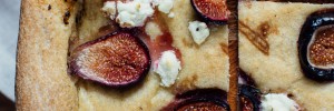 Fig Focaccia with Caramelized Onions, Goat Cheese + Rosemary