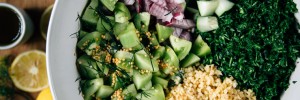 Tabouli with Pickled Green Tomatoes