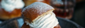 Semlor {Swedish Cardamom Cream Puffs with Almond Paste}