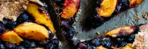 Blueberry + Peach Galette with Almond Cream