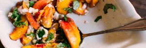 Peach Salad with Feta + Basil