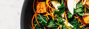 Kale Stir Fry with an Apple Cider Sauce