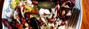 Radicchio Salad With Pickled Grapes + Goat Cheese