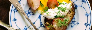 Buttered Radish Toasts with Parsley + a Poached Egg