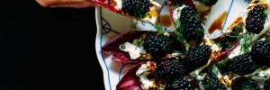 Stuffed Endive Appetizer with Blackberries and Whipped Chèvre