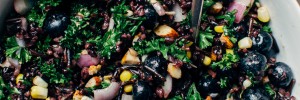 Wild Rice Salad With Corn, Blueberries + Almonds