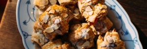 Rugelach with Almonds + Peaches